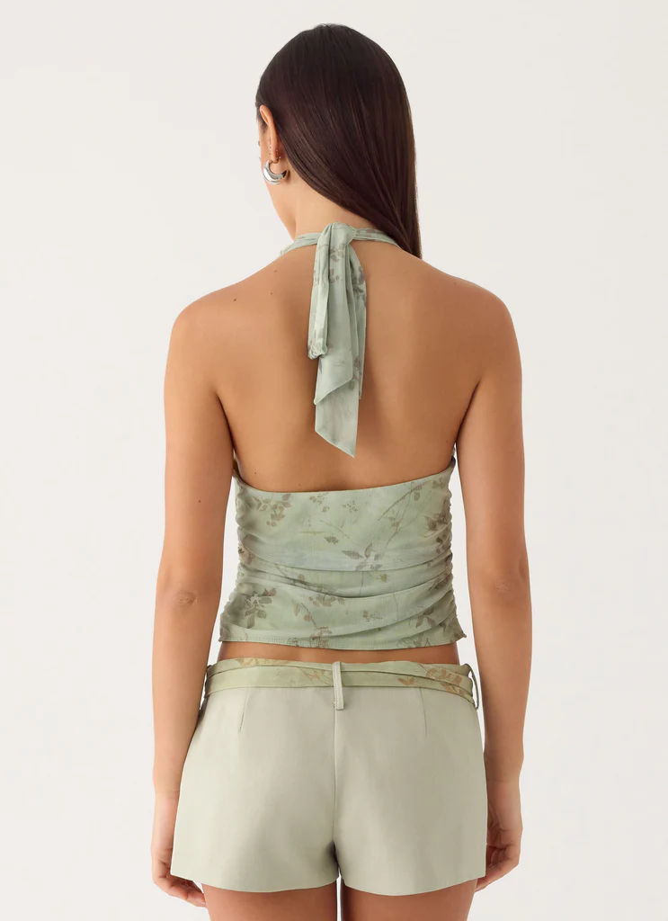 Shorts con Cintura a Sash Ariane - Sage