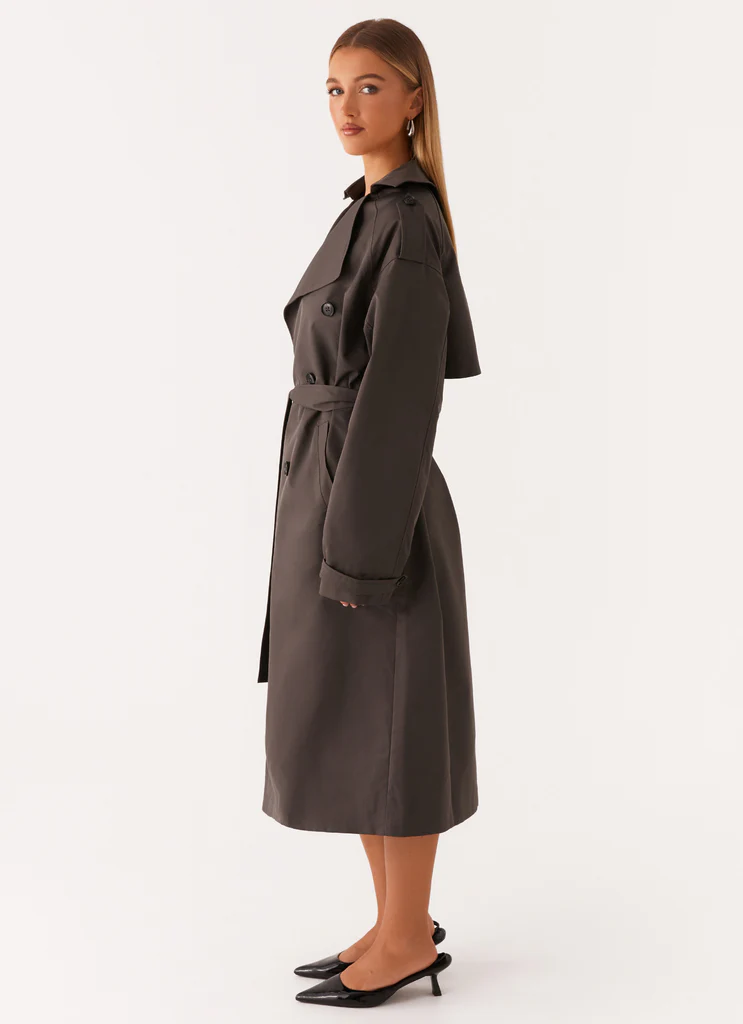 Impermeabile Oversized Brighton - Grigio