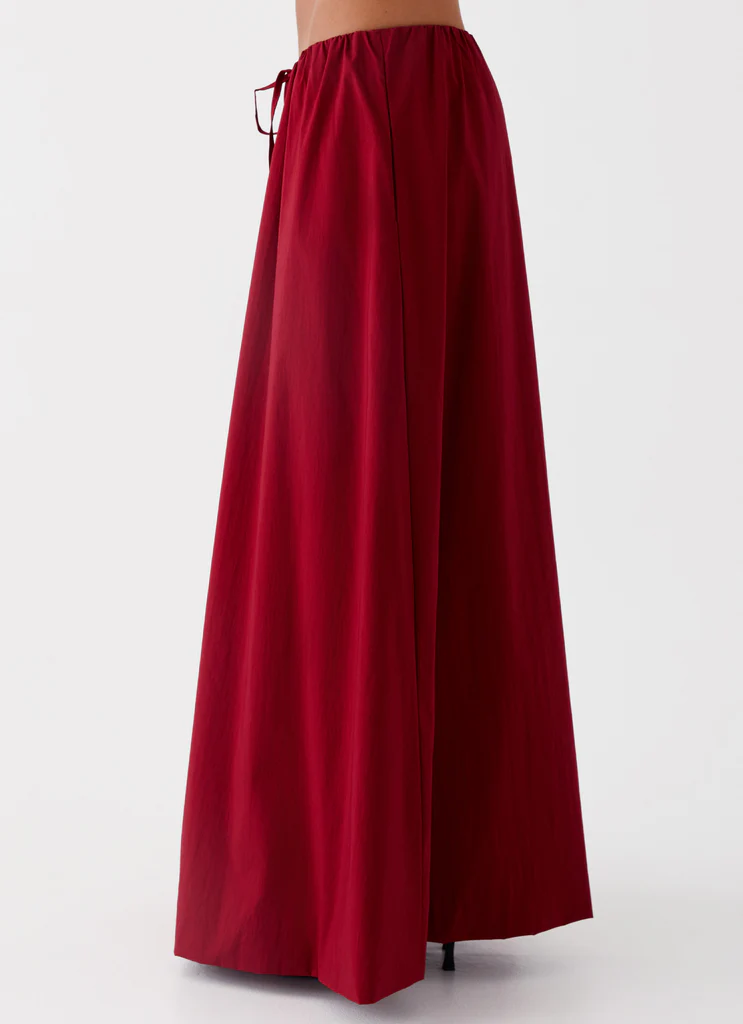 Cheryl Maxi Skirt - Rosso Ciliegia