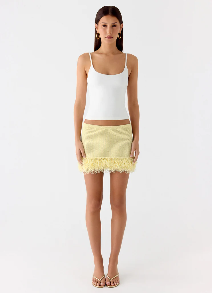 Elyssa Mini Vestito a Maglia - Limone