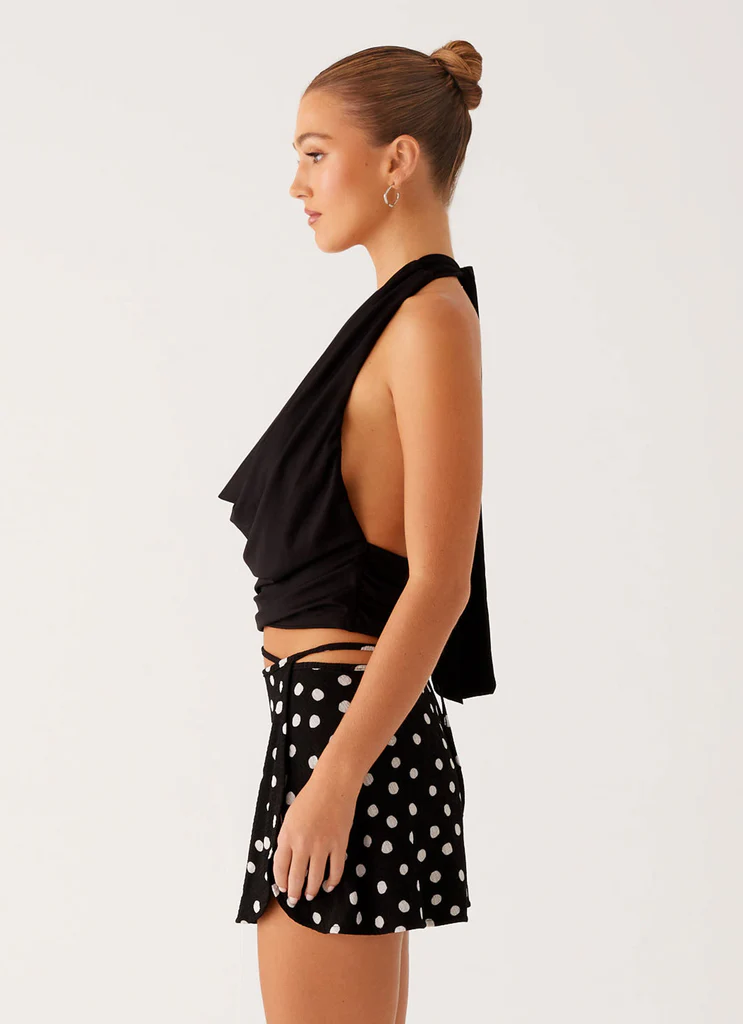 Ashi Cowl Top - Nero