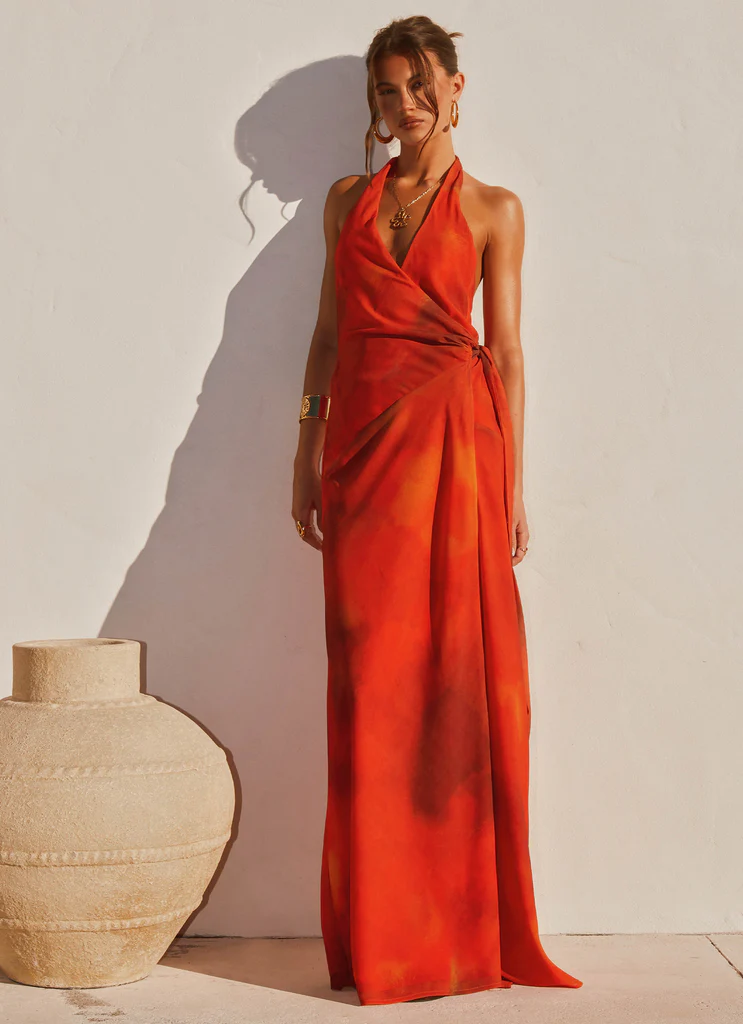 Abito Maxi So Chic - Scarlet Blur