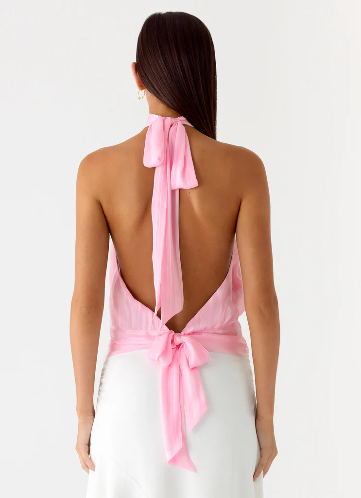 Top in Chiffon Willow - Rosa Baby