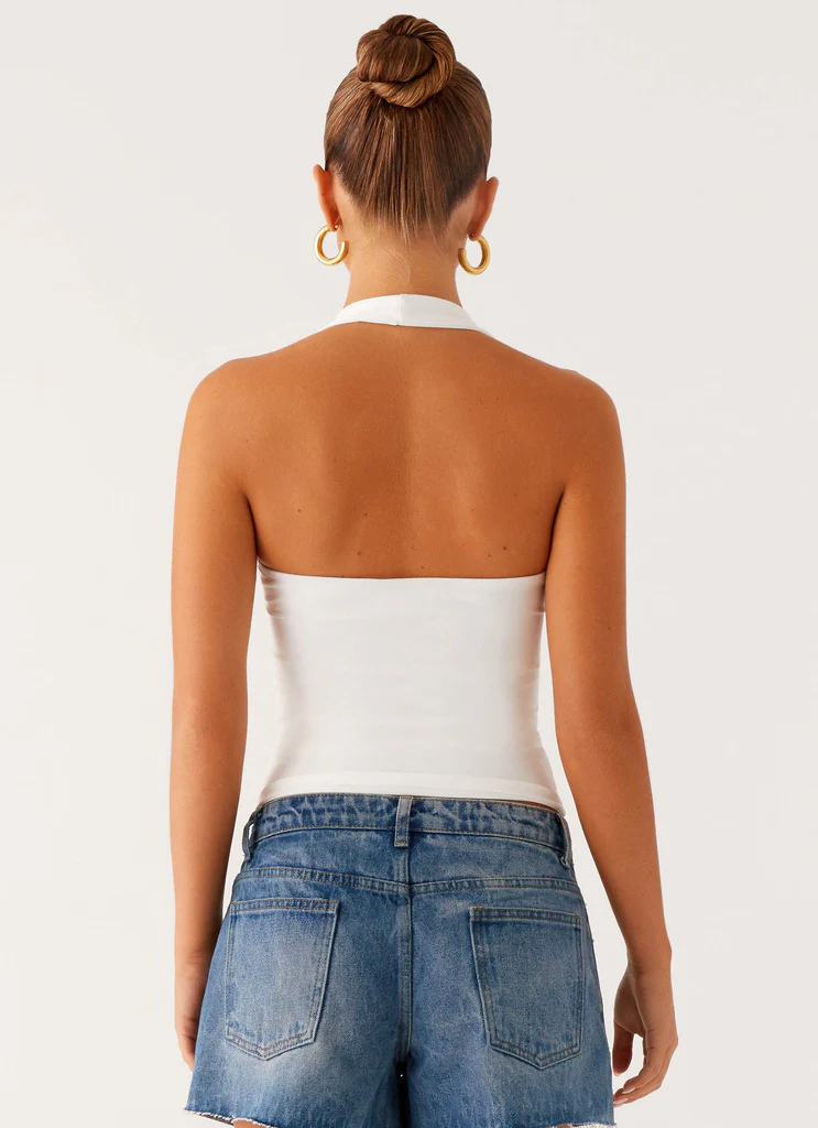 Top Diego Halter - Avorio