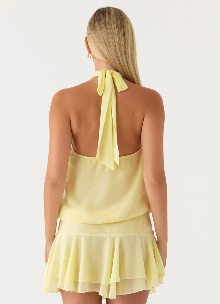 Mini Vestito Inizio - Giallo Burro