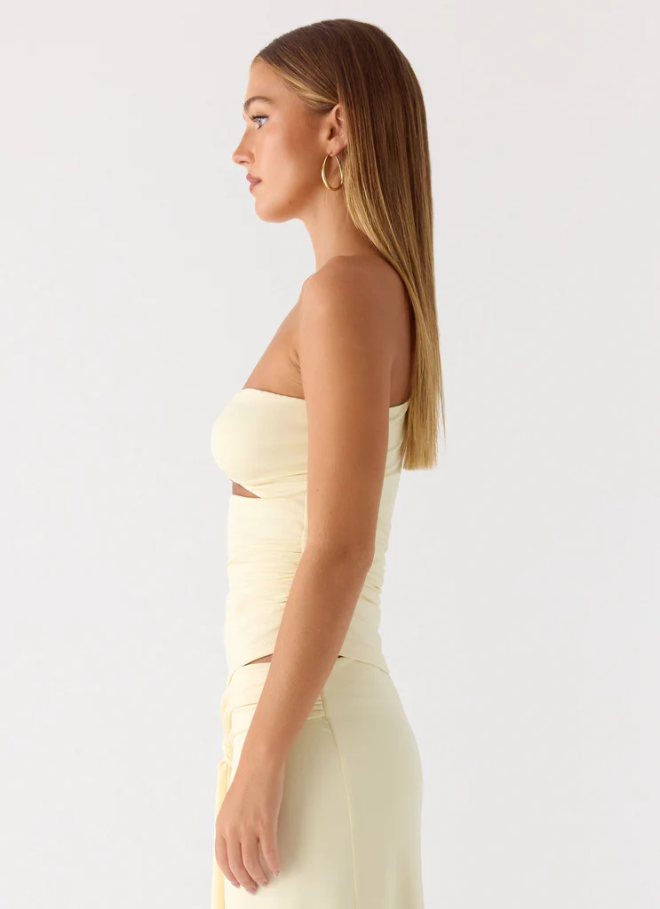 Top Ravi con Spalla Singola - Giallo