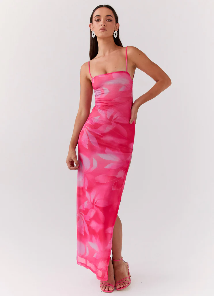 Vestito Maxi Life In Pink - Bloom Astratto
