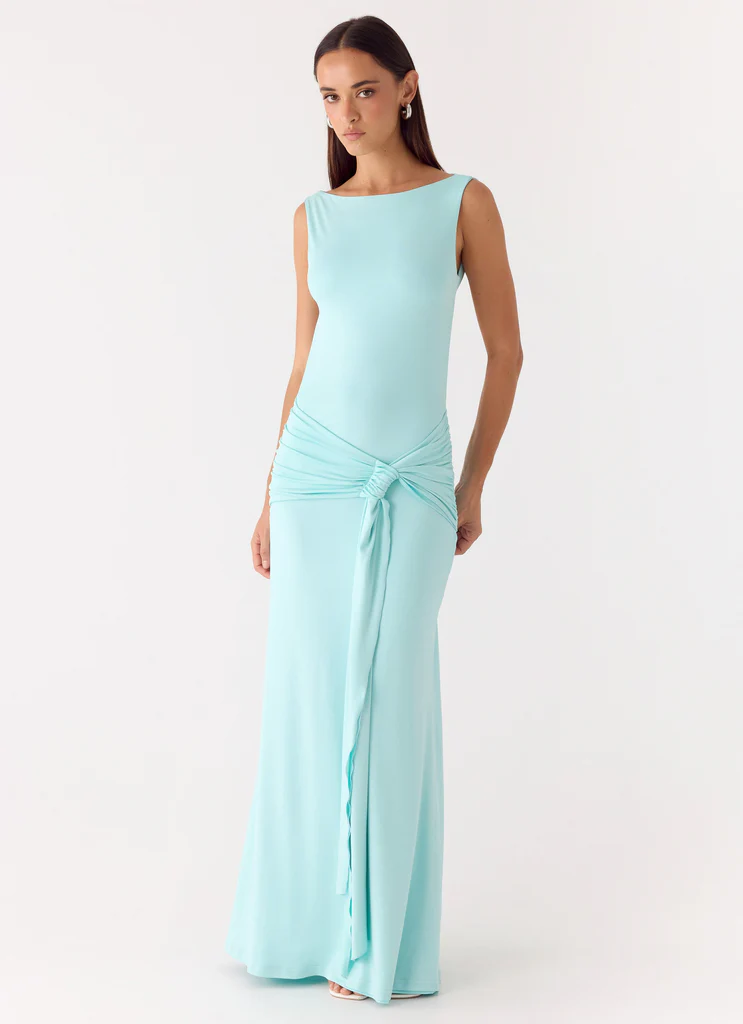 Abito Maxi Fault Line - Azzurro