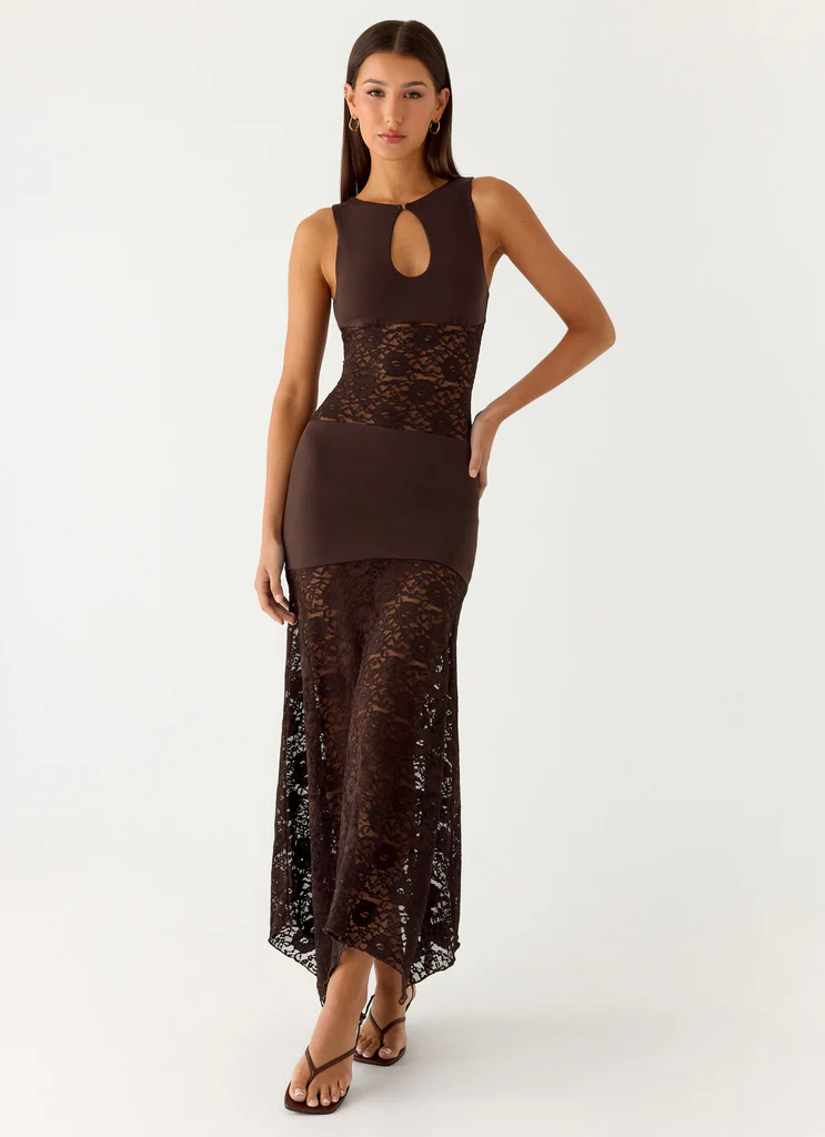 Vestito Maxi in Pizzo Koka - Cioccolato Fresco