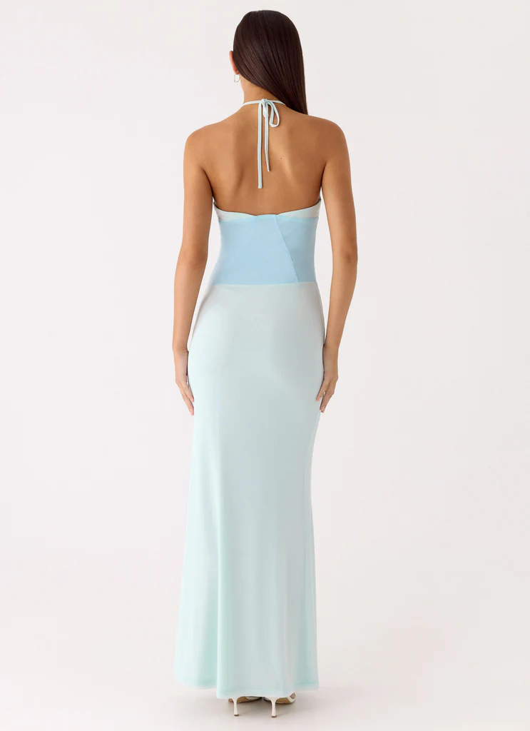 Romilly Abito Maxi in Reti - Verde Acquamarina