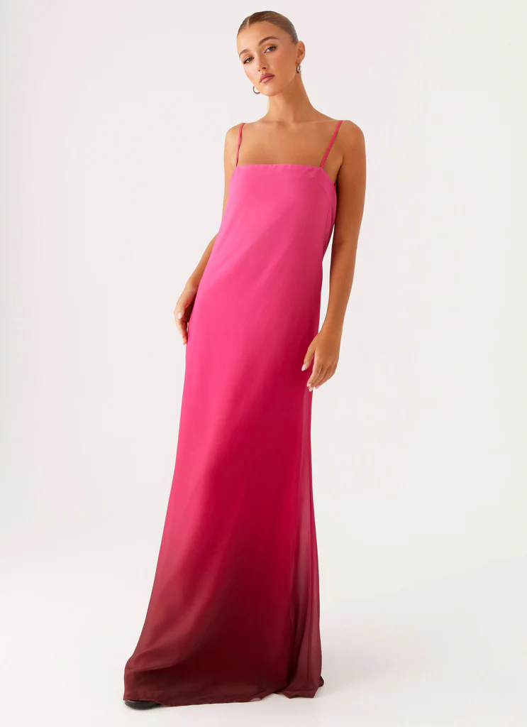 Abito Maxi Marianne - Gradiente Fucsia