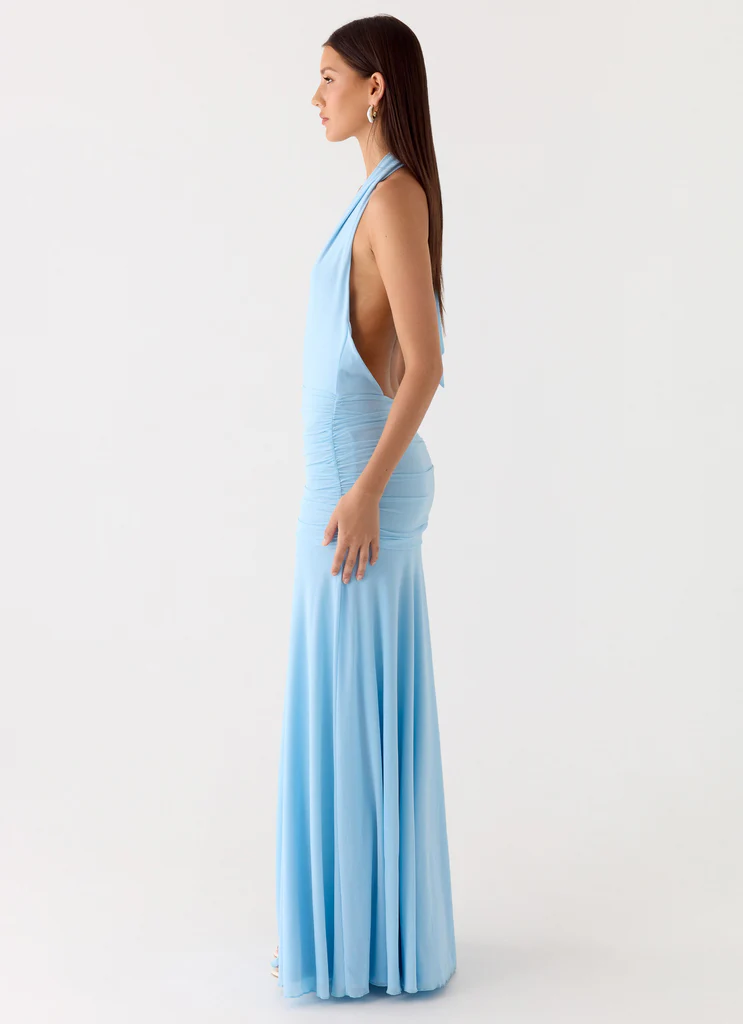 Sorrento Sunsets Maxi Dress - Blu Ghiaccio