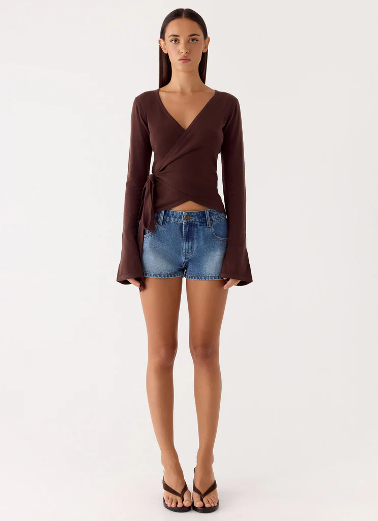 Top in Maglia Halo - Cioccolato