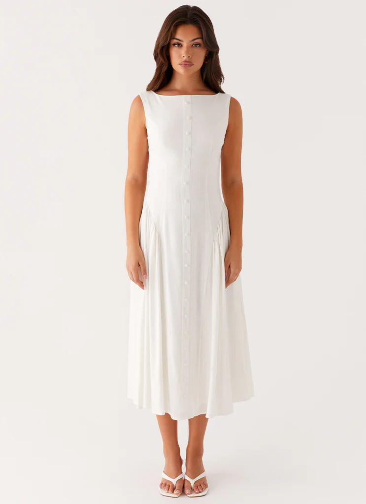 Maylah Midi Dress – Bianco Maylah Midi Dress - Bianco