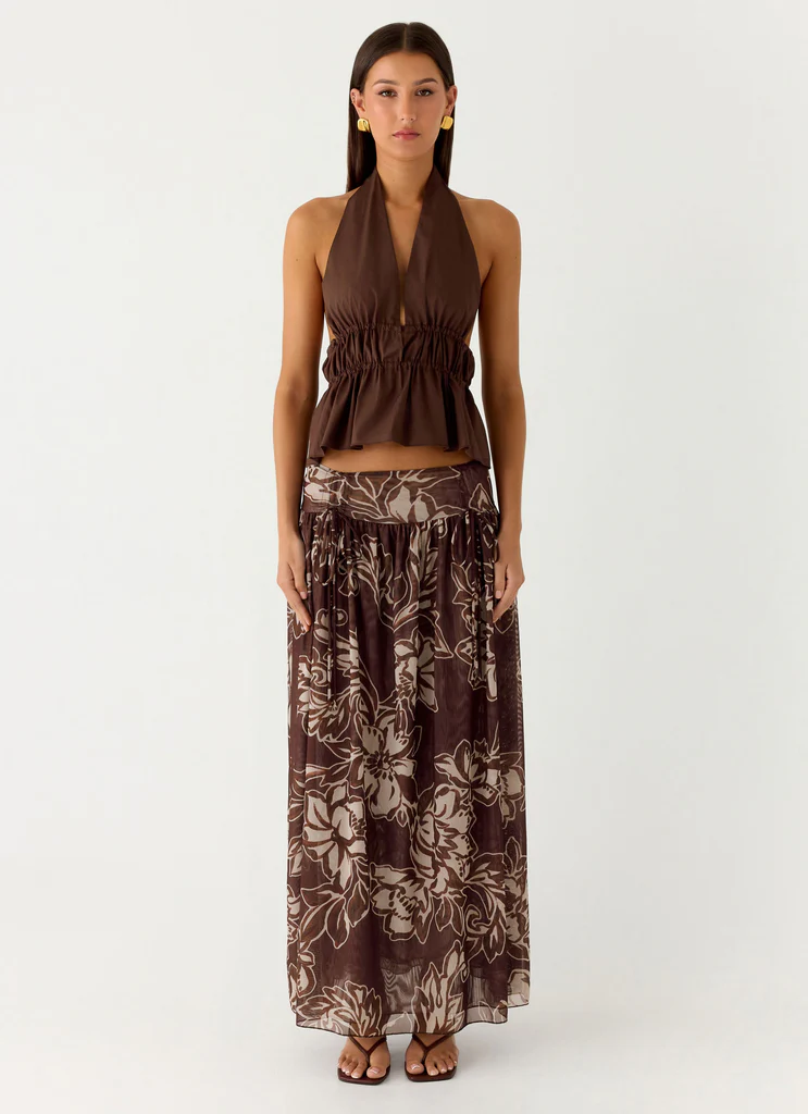 Top Halter Figaro - Cioccolato