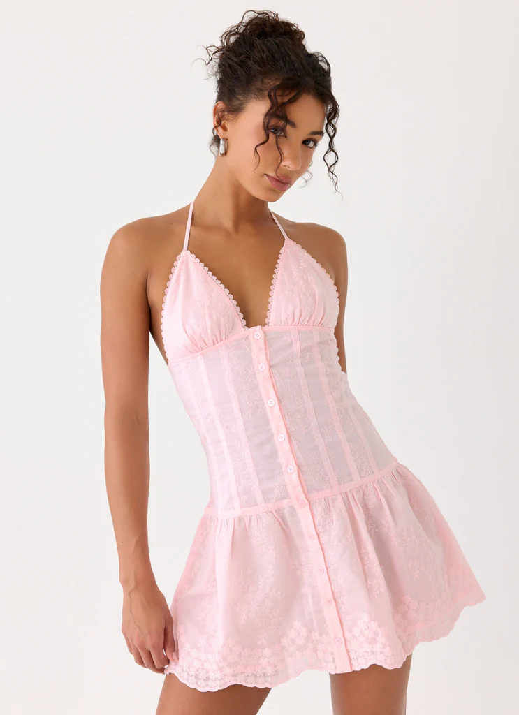 Vestito Mini Halter Non Stop - Rosa