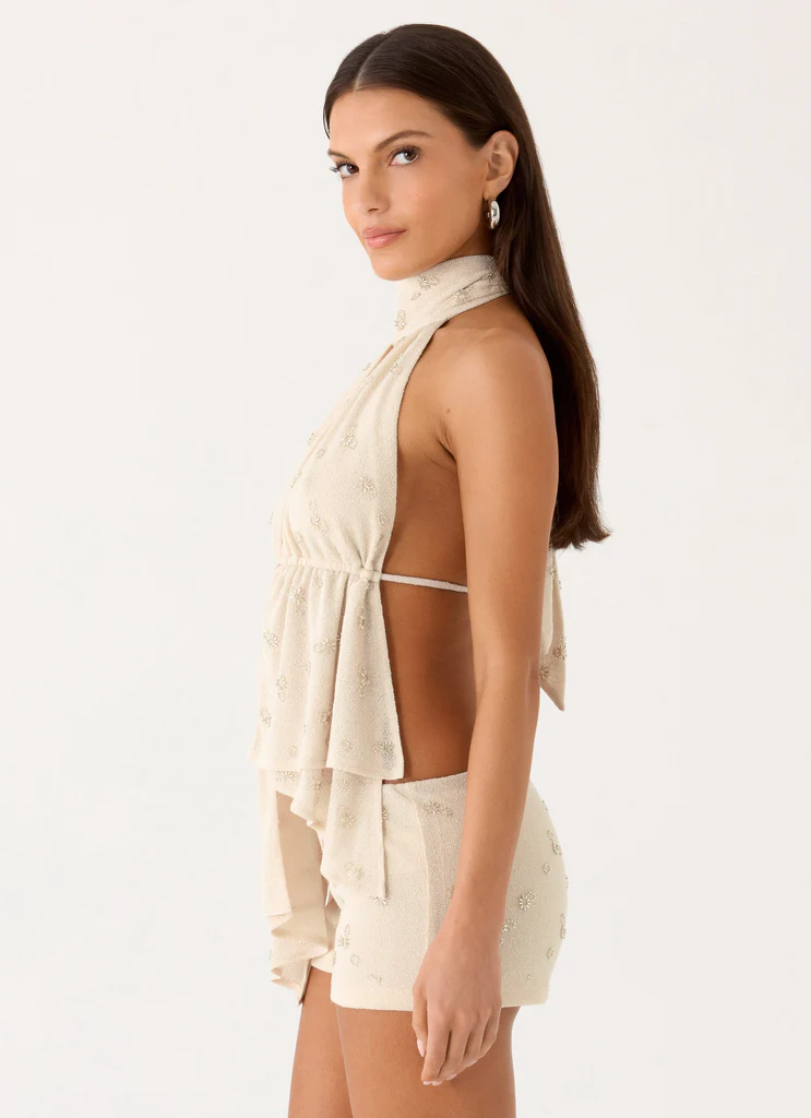 Top Halter Ettalie - Avorio