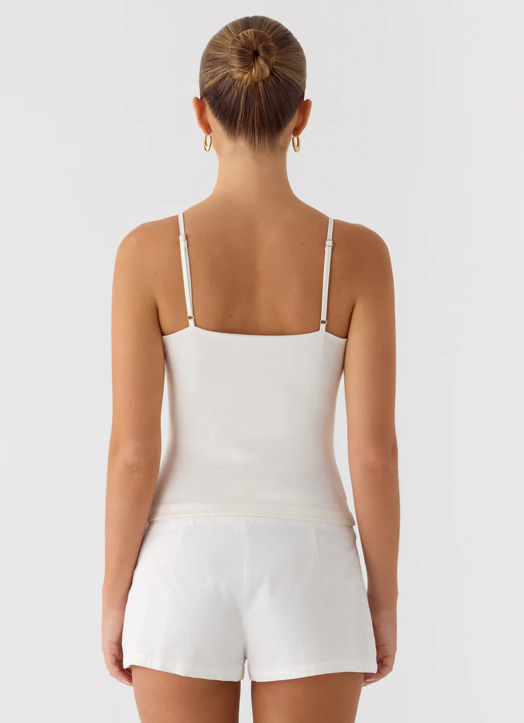 Top Camisola Garrix con Perline - Avorio Reef