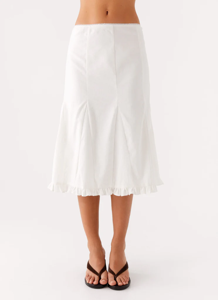 Alec Midi Skirt - Bianco