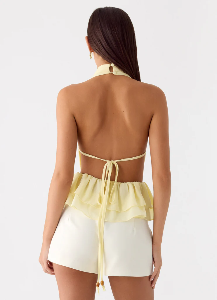 Top in chiffon Kat - Giallo