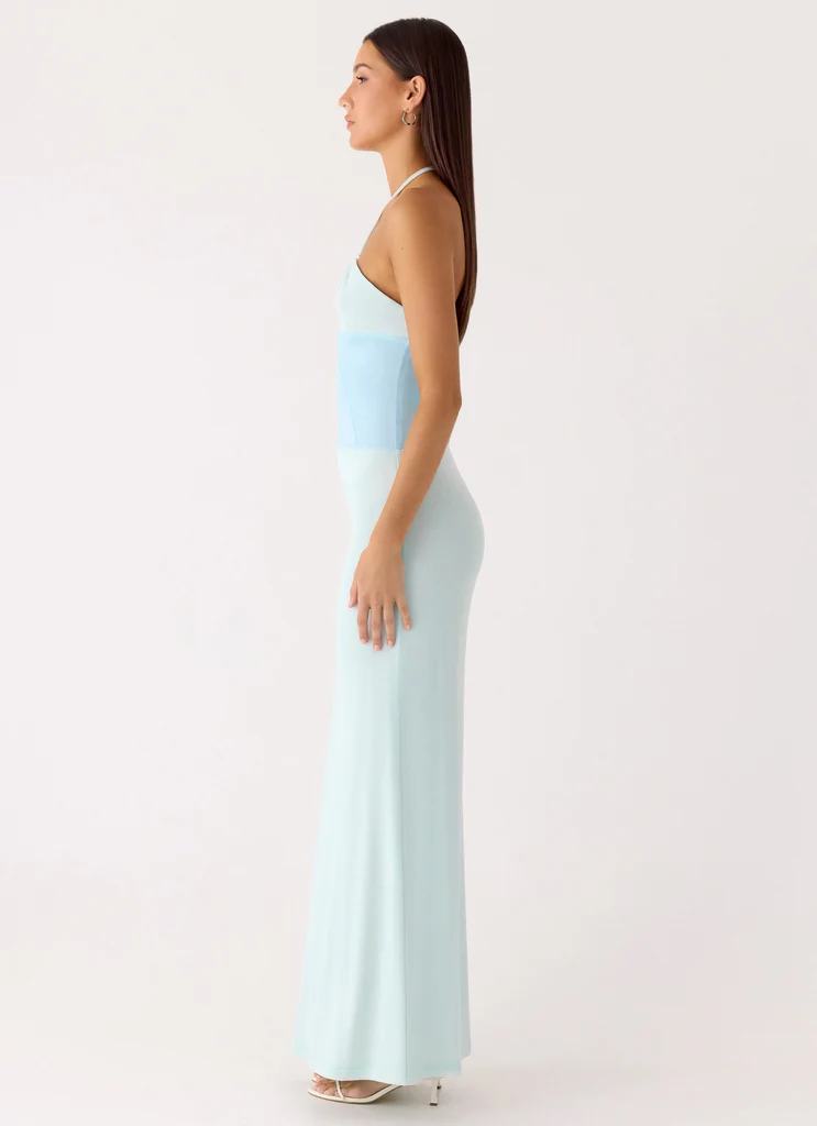 Romilly Abito Maxi in Reti - Verde Acquamarina