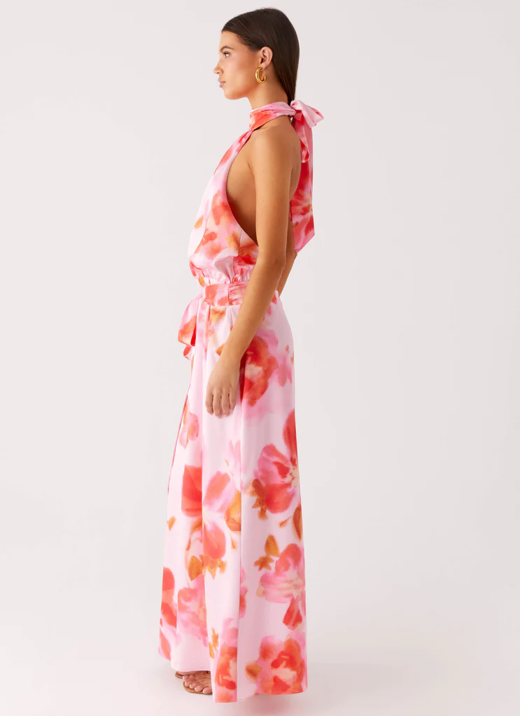 Abito Maxi Senza Schienale Diablo - Blushing Blossom