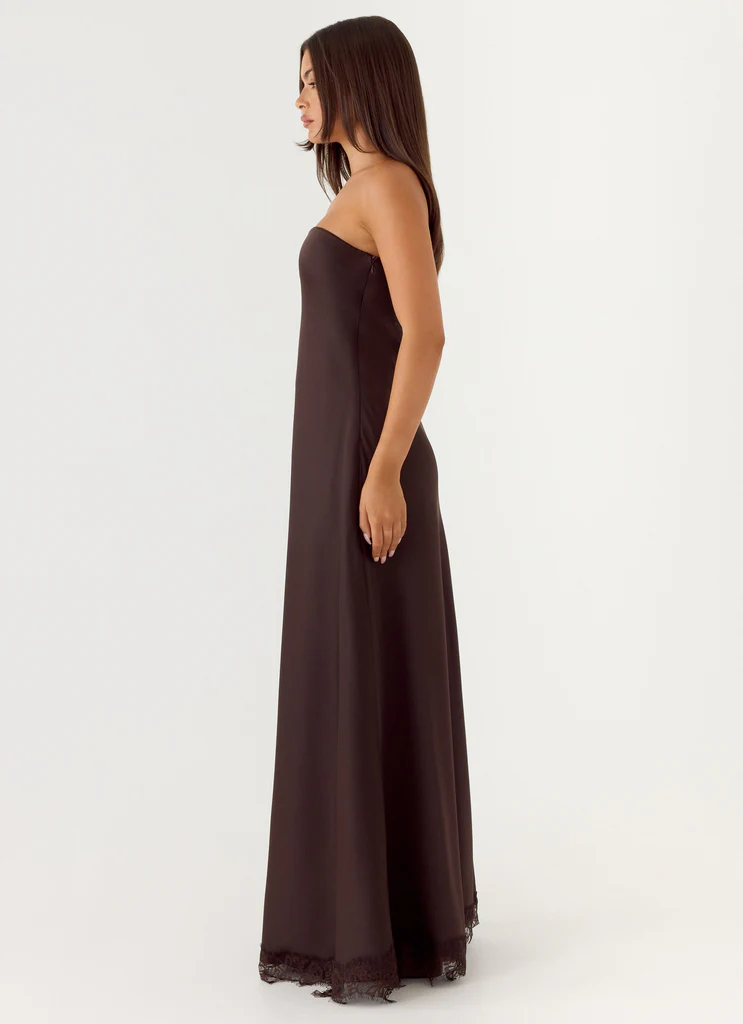 Abito Maxi Senza Spalline Kayleigh - Cioccolato Torte
