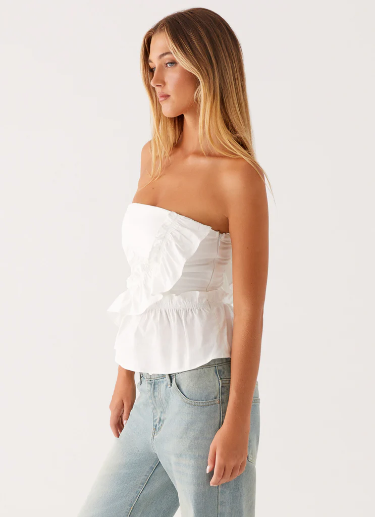 Top Ruched Roisin - Bianco