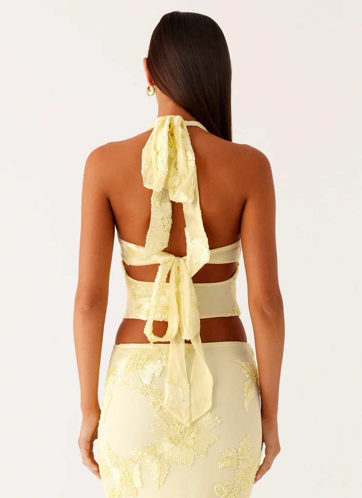 Top a Spalline Radiante - Giallo