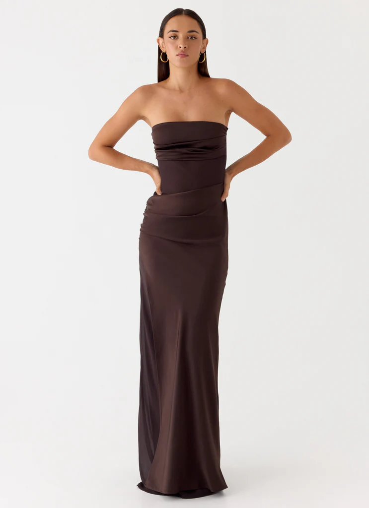 Abito Maxi Champagne Skies - Cioccolato
