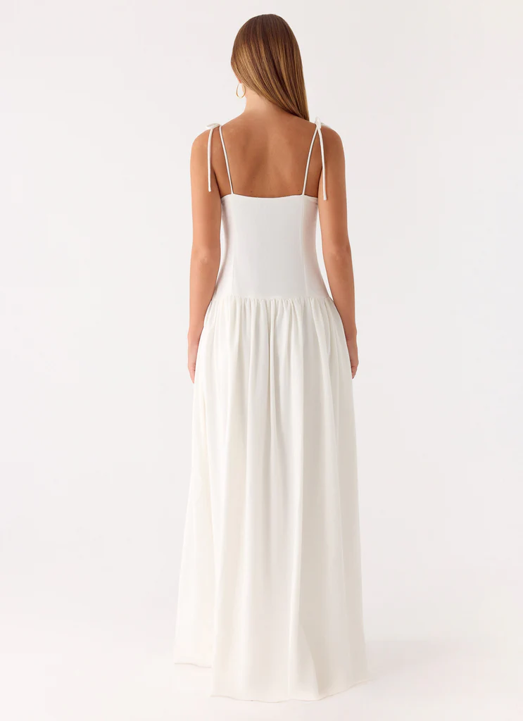 Abito Maxi in Lino Giovanna - Bianco