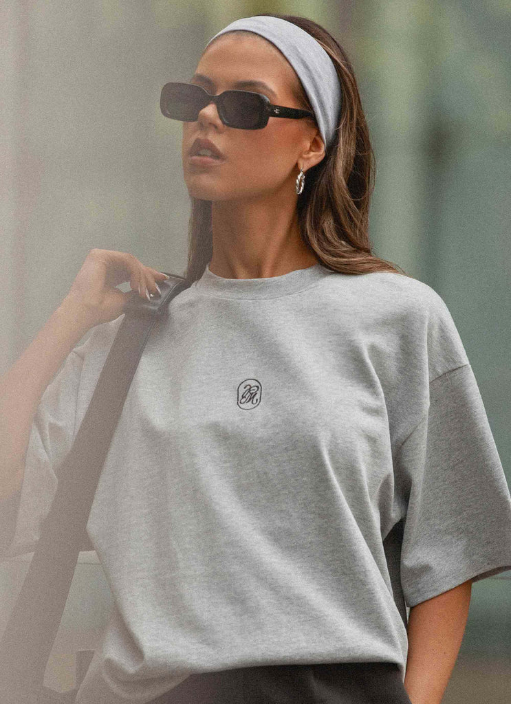 T-shirt Oversized Firmato - Grigio