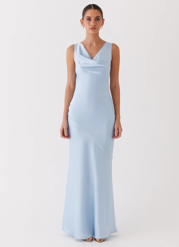 Abito Maxi in Seta Be Mine - Blu