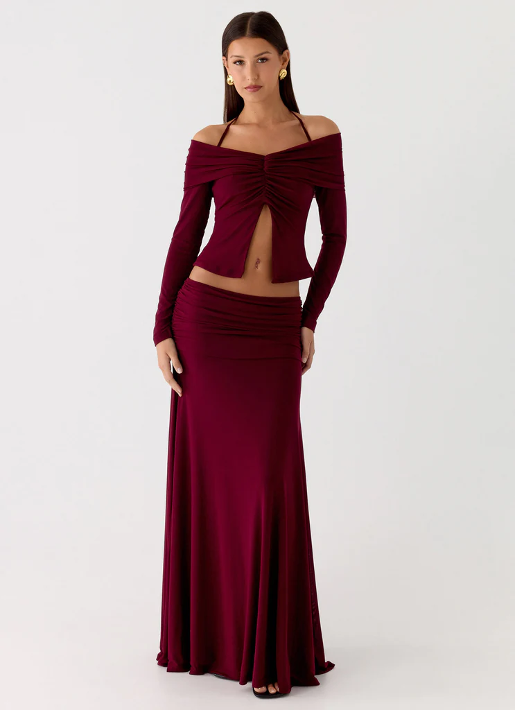 Top a Maniche Lunghe Thorness - Prugna