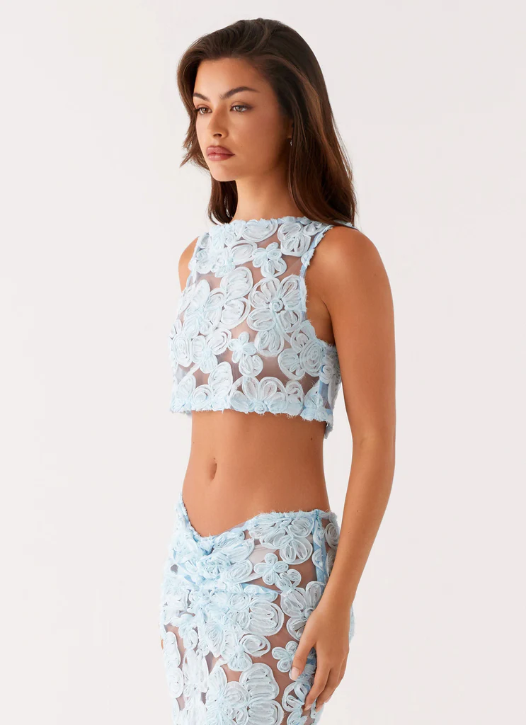 Top Fiorella Floret - Blu