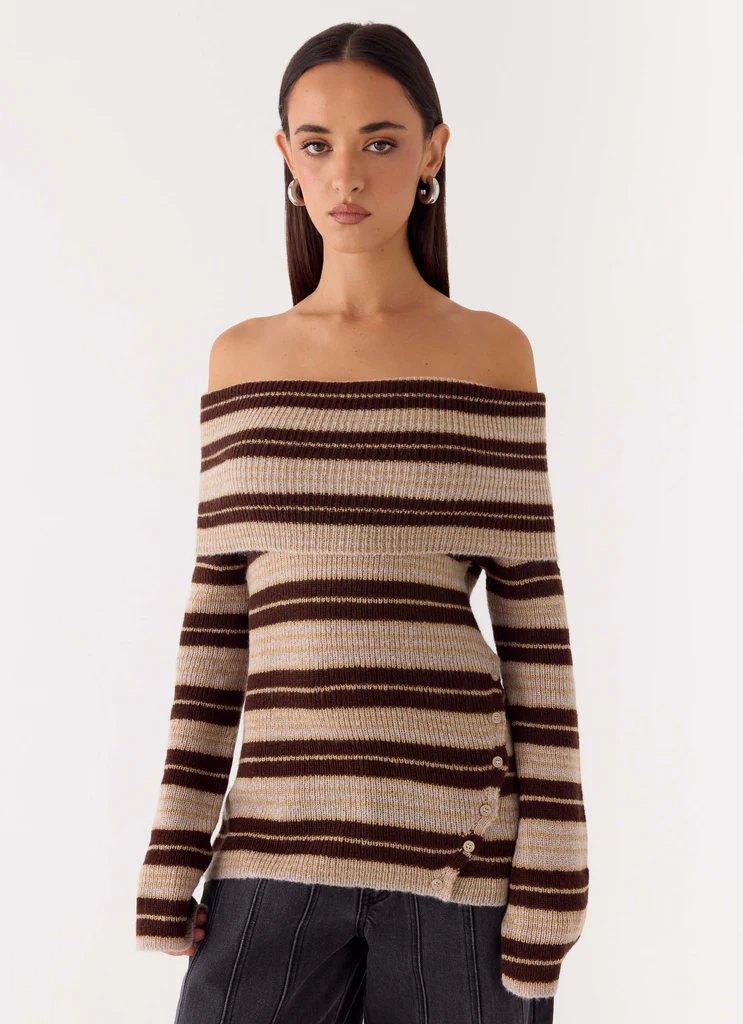 Giacca a Maglia Nichola - Tono Ombra Marrone