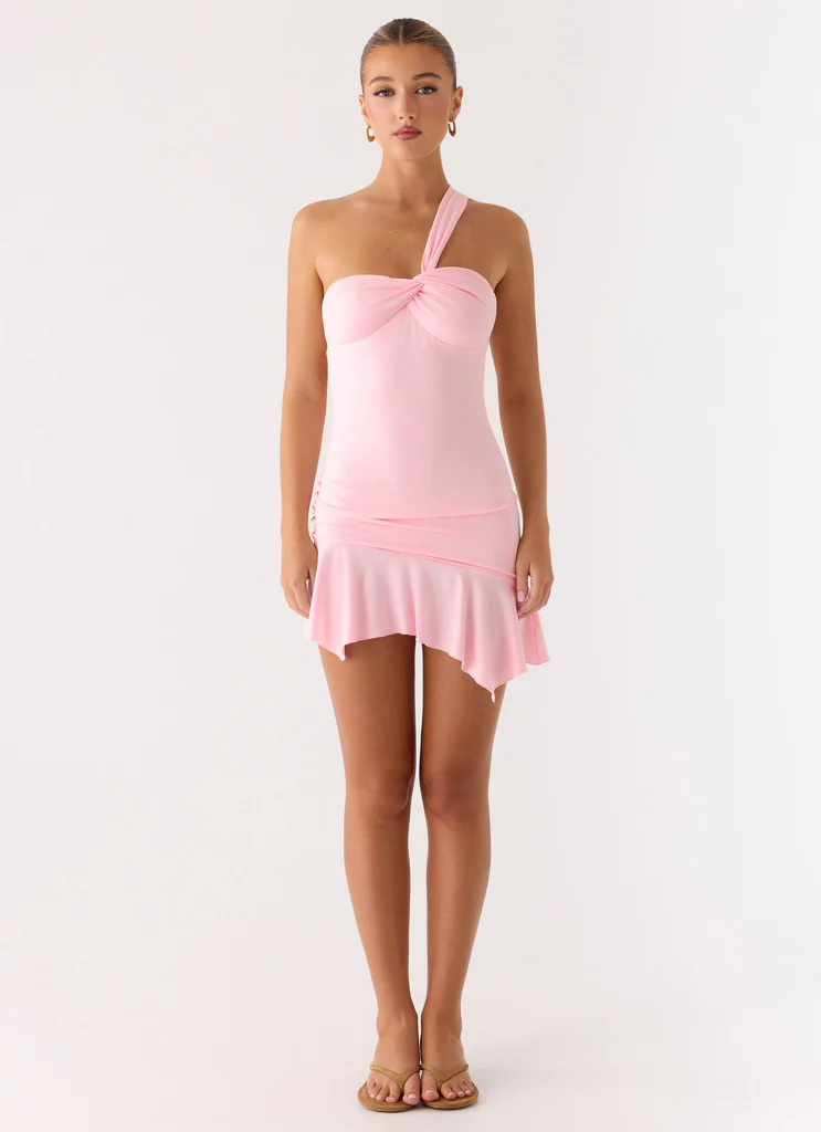 Vestito Mini a Taglio Non Tuo Fan - Rosa