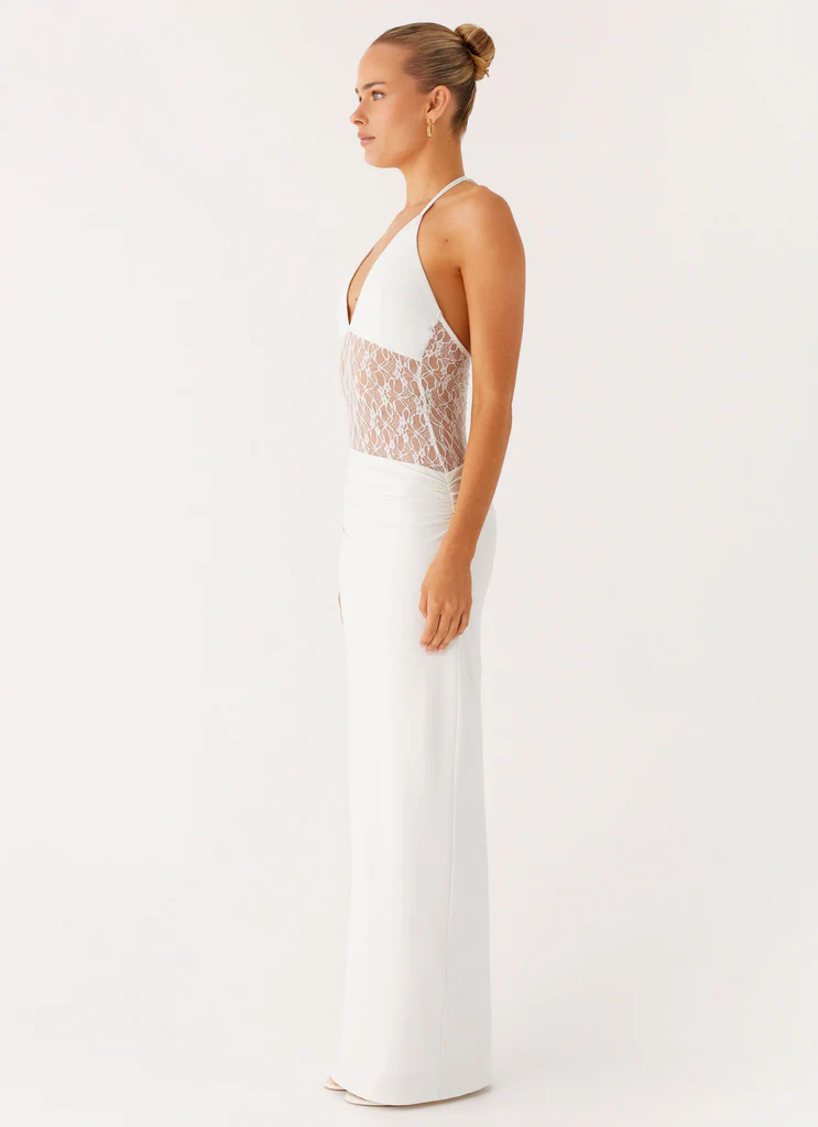 Abito Maxi in Pizzo Incantato - Avorio