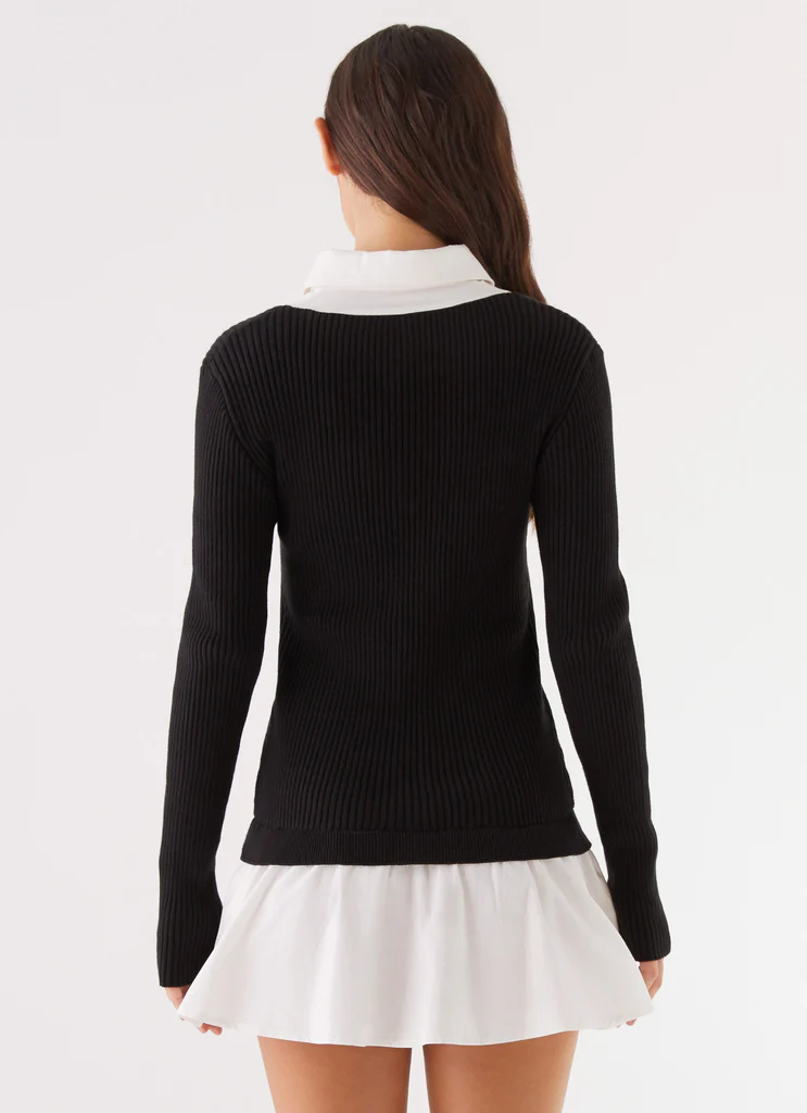 Abito a maglia Somerville - Nero/Bianco