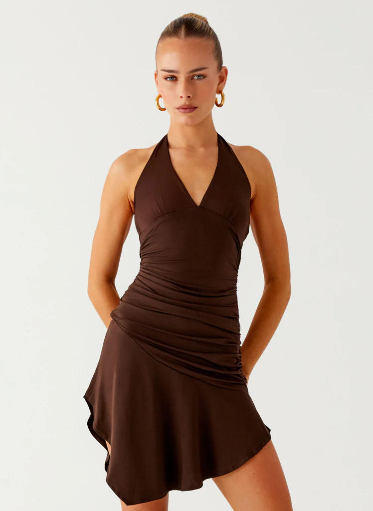 Colt Mini Dress - Cioccolato