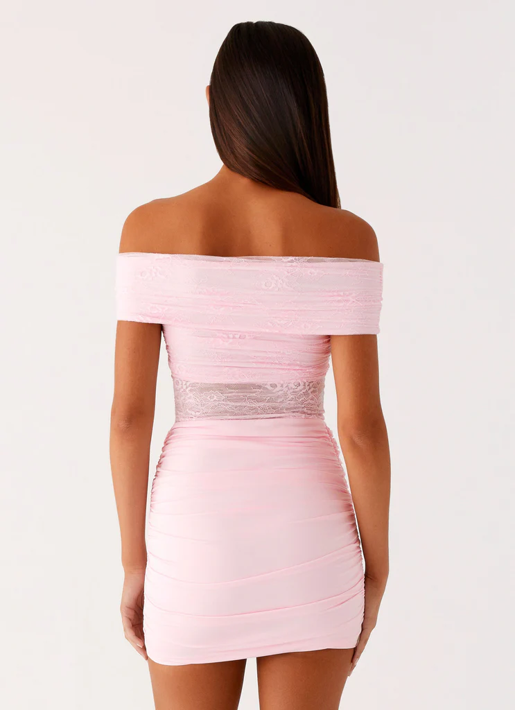 Vestito Mini a Spalle Scoperte Either Way - Rosa Baby