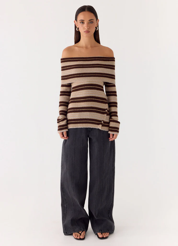 Giacca a Maglia Nichola - Tono Ombra Marrone