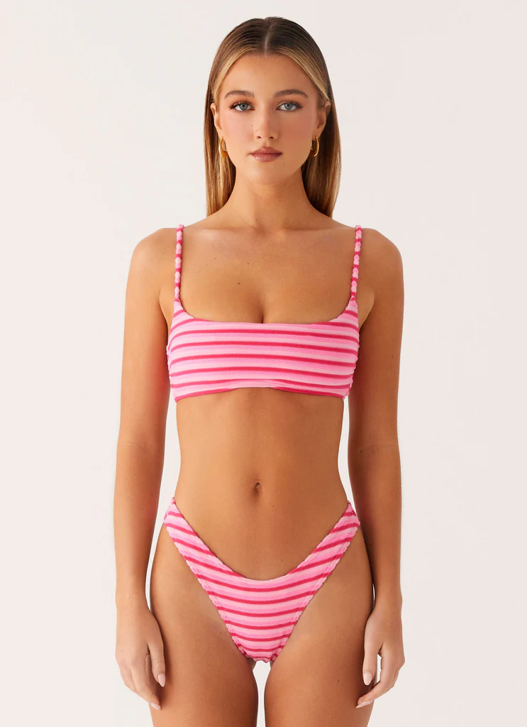 Bottom bikini Mauritius - Strisce rosa