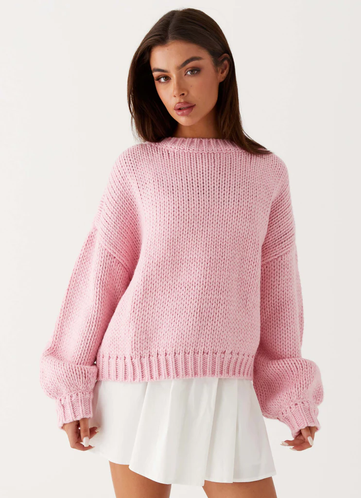 Costella Maglione A Coste - Rosa