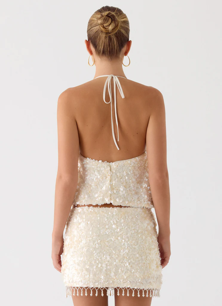 Moonlight Muse Mini Skirt - Avorio