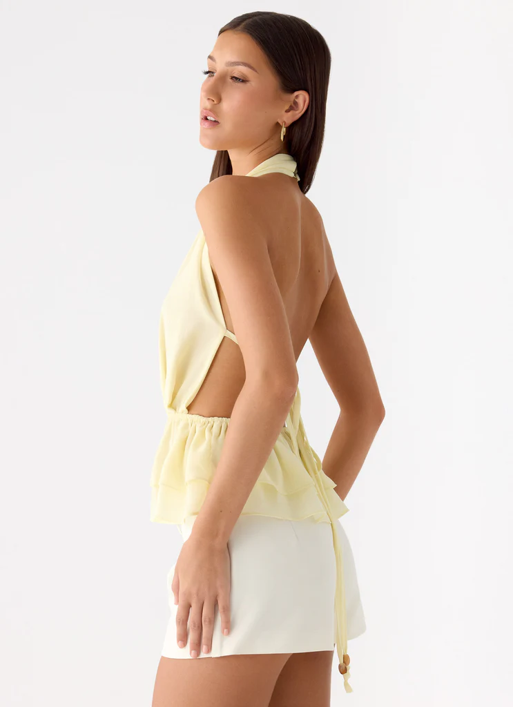 Top in chiffon Kat - Giallo