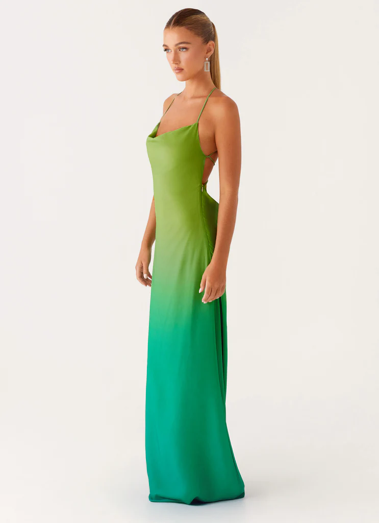 Abito Maxi Opposites Attract - Verde Ombra