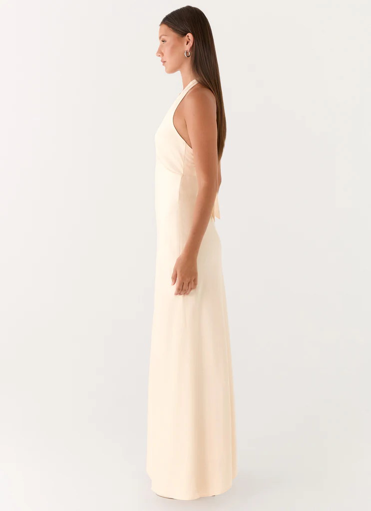 Abito Maxi in Seta Pesante - Perla