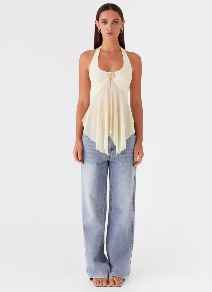 Top in rete Sunbeam - Giallo
