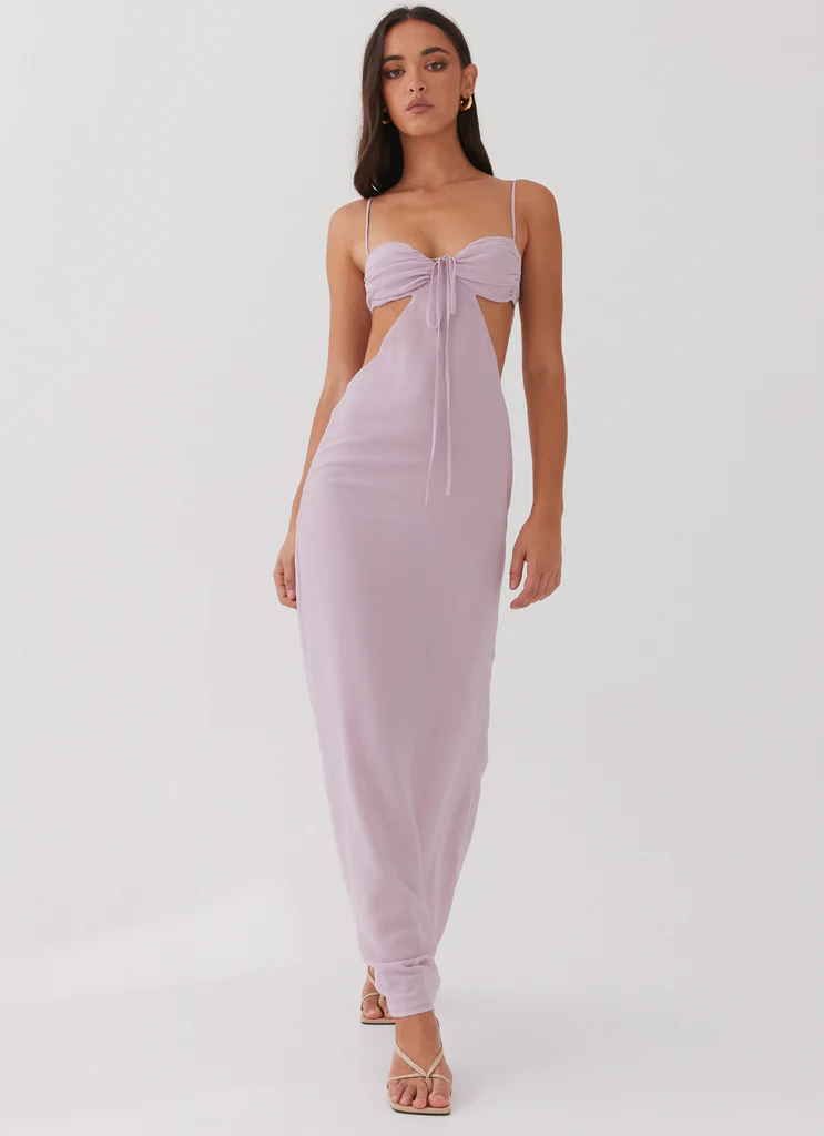Abito Maxi con Ruches Tyra – Lavanda Abito Maxi con Ruches Tyra - Lavanda